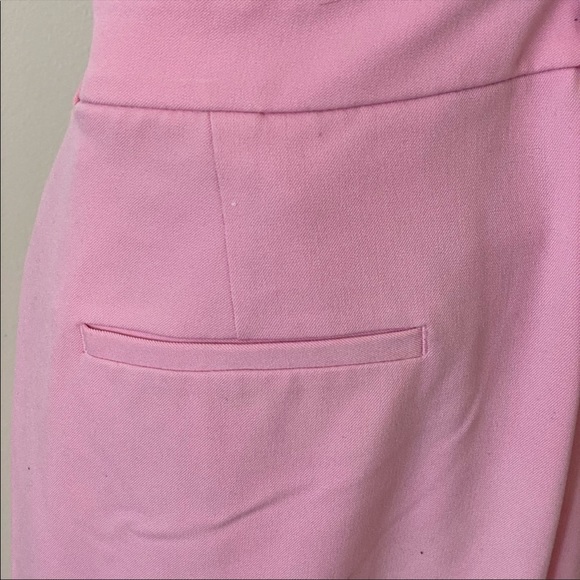 CROP FLARE PINK TROUSERS - Picture 5 of 5